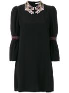 Vivetta Embellished Collar Mini Dress - Black