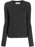 Pringle Of Scotland Fitted Travelling Rib Jumper - Grey