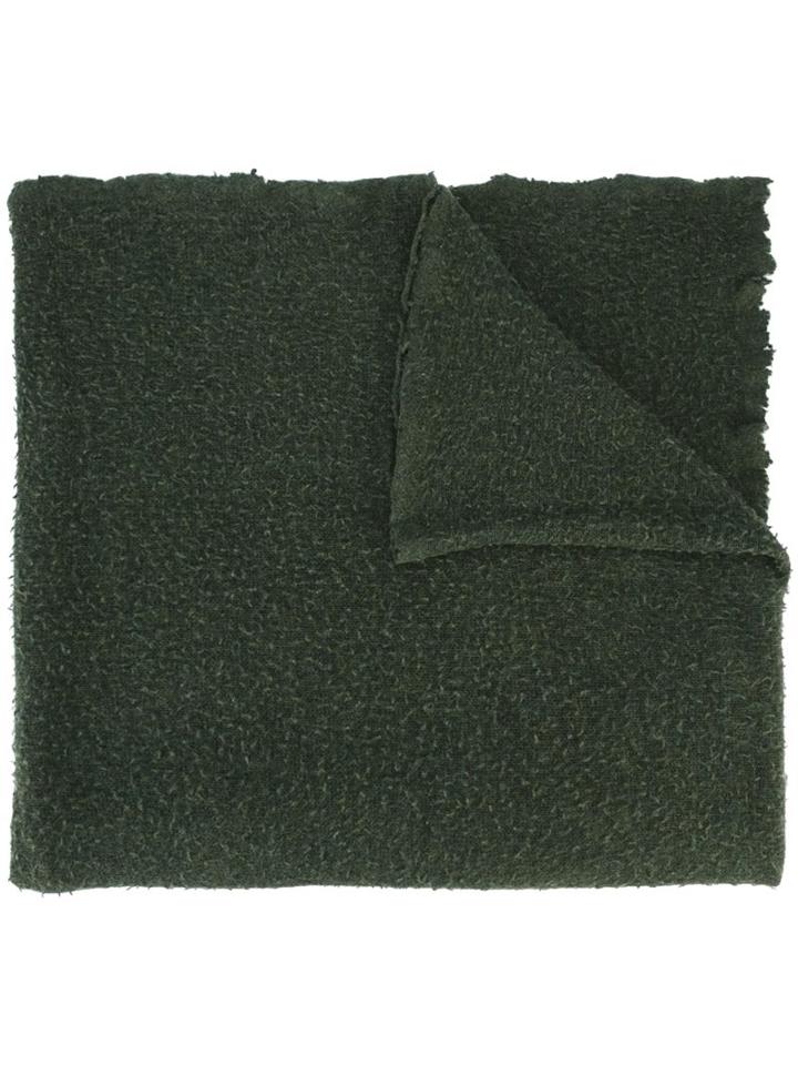 Avant Toi Pilling Effect Scarf, Men's, Green, Merino/cashmere