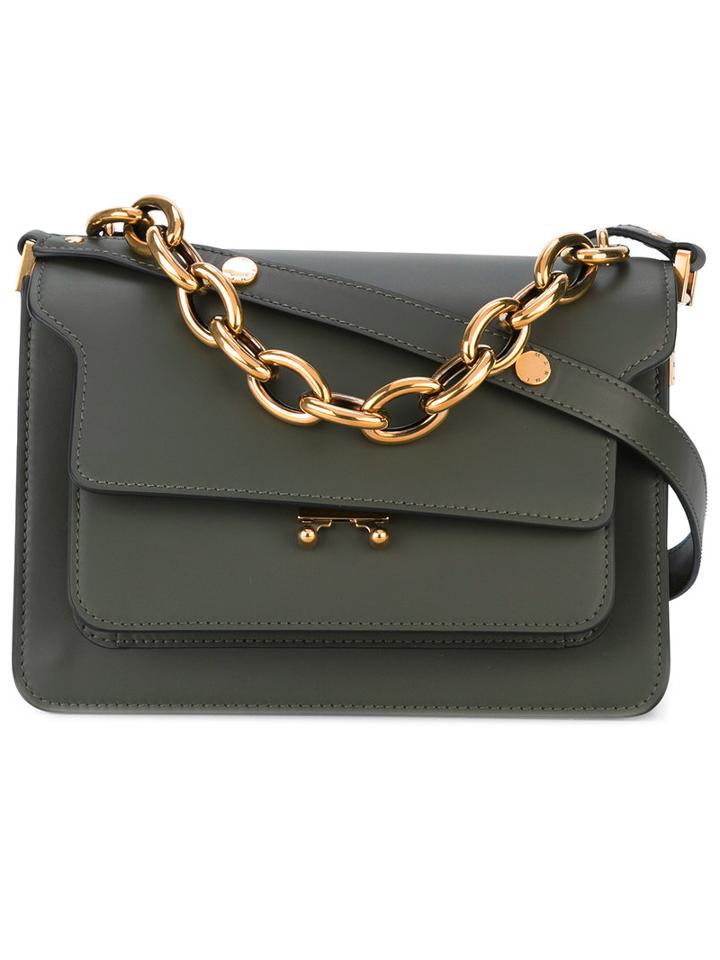Marni - Trunk Shoulder Bag - Women - Calf Leather - One Size, Women's, Green, Calf Leather
