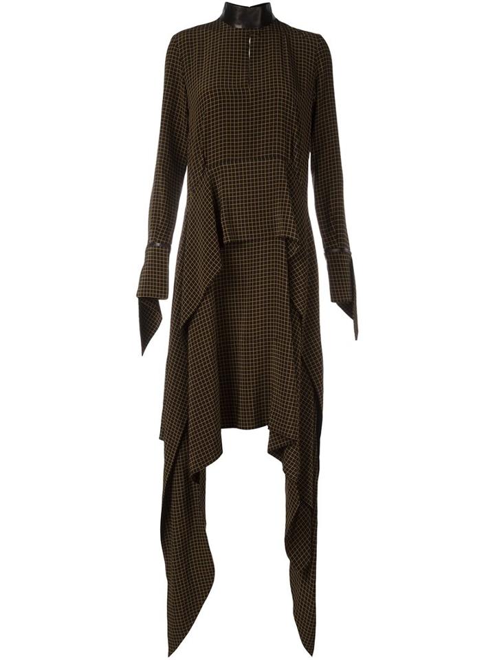 Petar Petrov Checked Draped Dress
