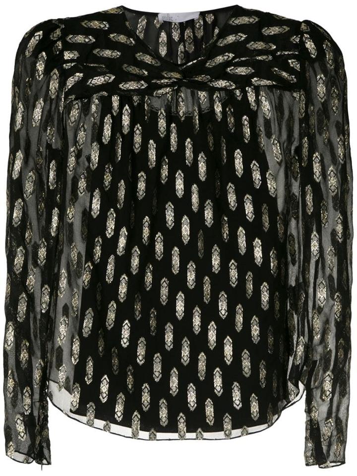 Nk Navajo Debbie Silk Blouse - Black