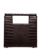 Mehry Mu Unicorn Croc-effect Boxy Bag - Brown