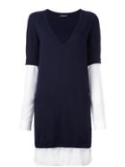 Twin-set V-neck Short Dress