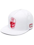 Philipp Plein Skull Logo Baseball Cap - White