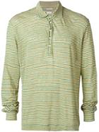 Massimo Alba Striped Long Sleeve Raya Polo - Multicolour