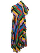 Philosophy Di Lorenzo Serafini One Sleeve Striped Frill Dress -