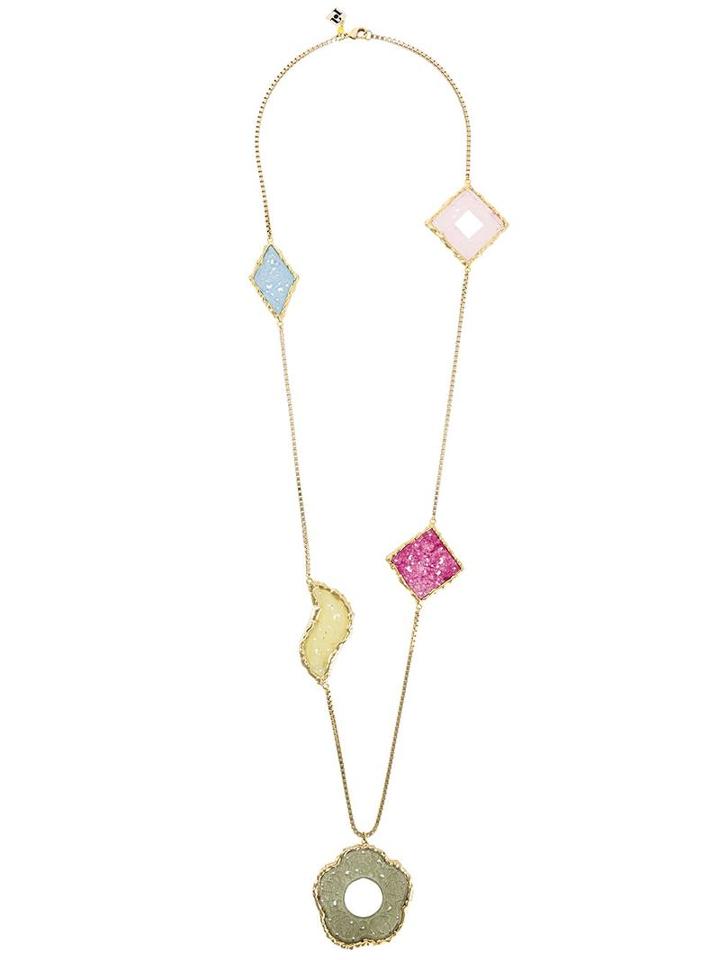 Rosantica Geometric Long Necklace, Women's, Stone