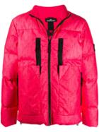 Stone Island Shadow Project Graphic Print Down Jacket - Pink