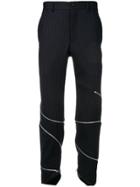 Comme Des Garçons Homme Plus Zip Pinstripe Trousers - Blue