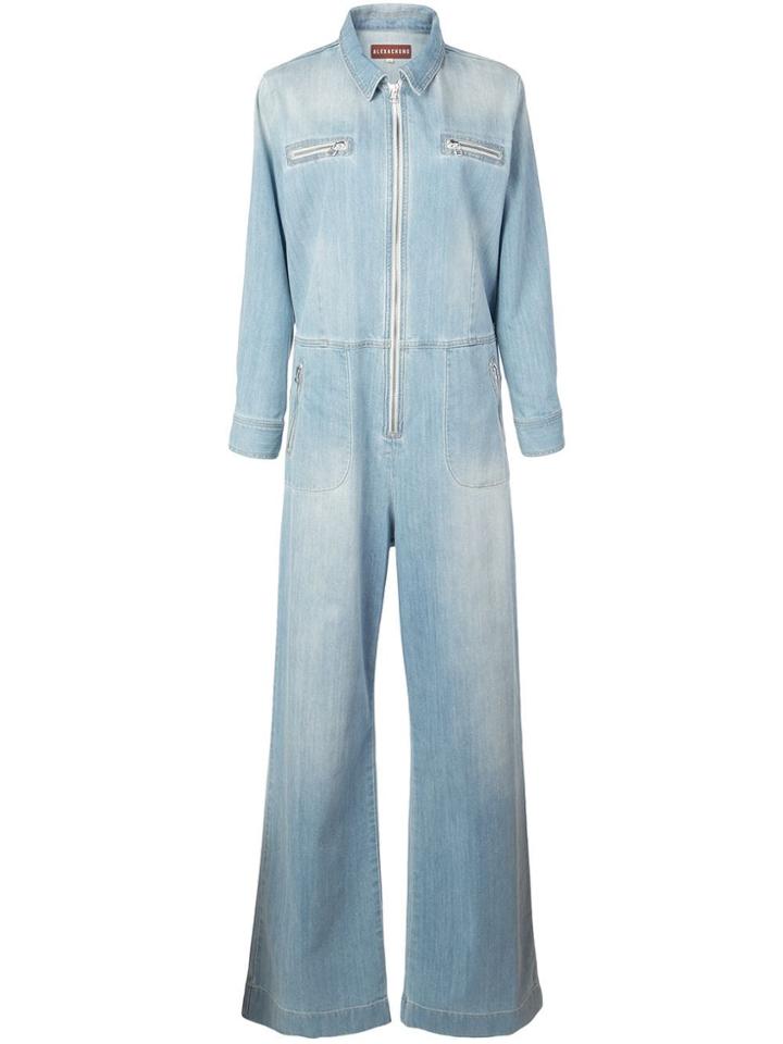 Alexa Chung Denim Boiler Suit - Blue