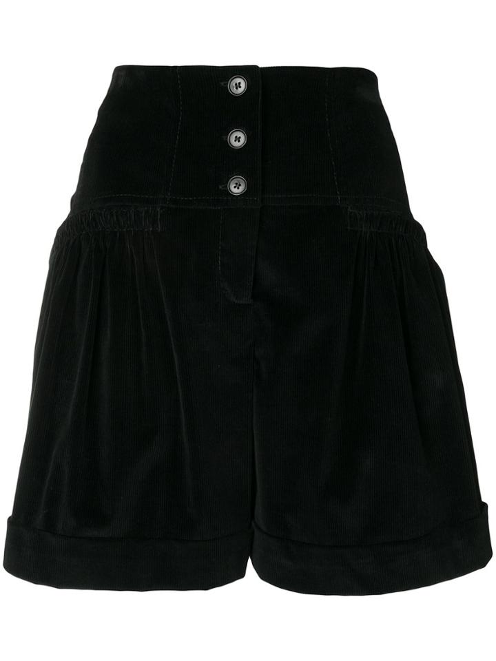 Alberta Ferretti Front Button Shorts - Black