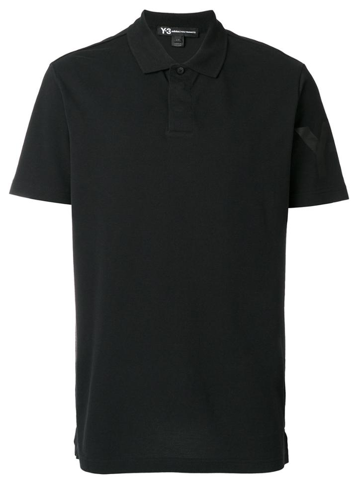 Y-3 Logo Sleeve Polo Shirt - Black