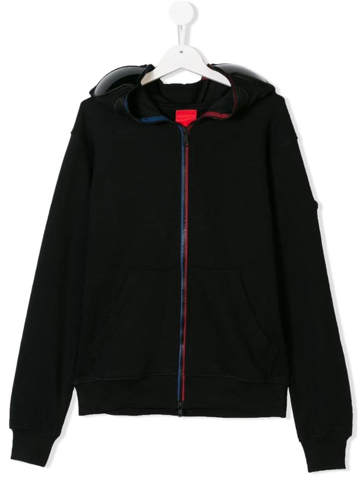 Ai Riders On The Storm Kids Teen Structured Zipped Hoodie - Black