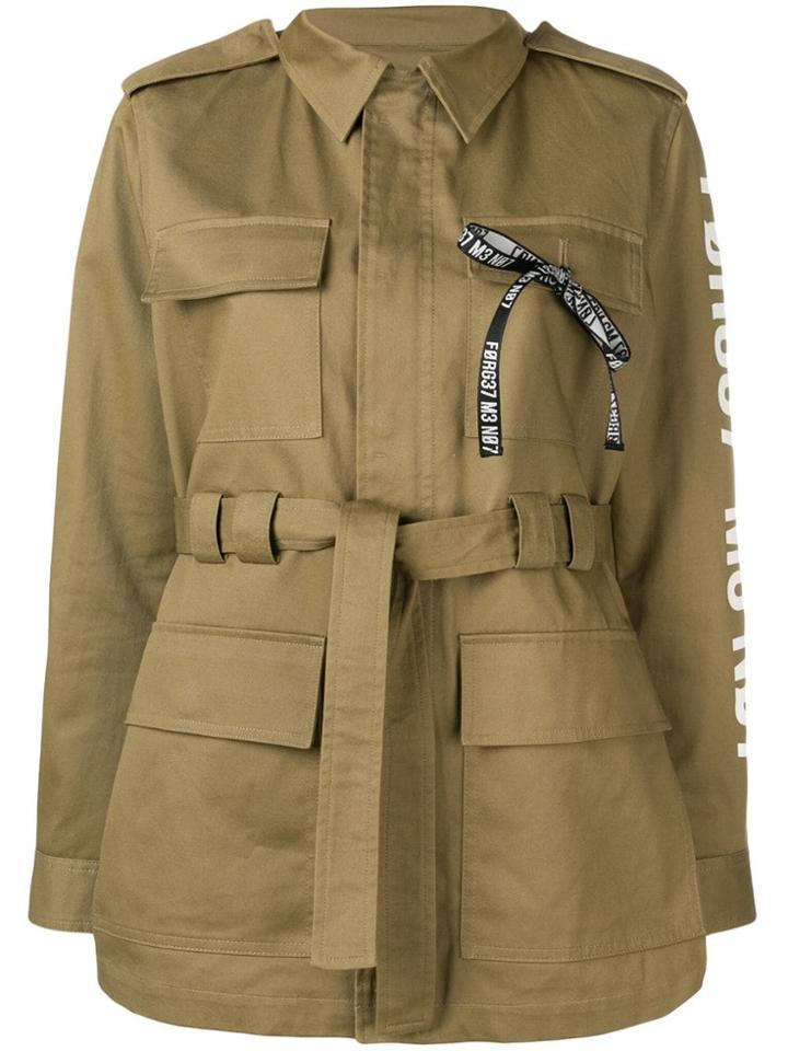 Red Valentino Printed Military Jacket - Green