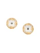 Chanel Pre-owned 1995s Cc Button Earrings - Gold
