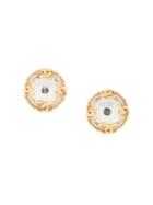 Chanel Pre-owned 1995s Cc Button Earrings - Gold
