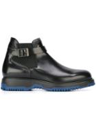 Emporio Armani Chunky Buckled Ankle Boots