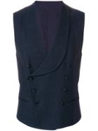 Tagliatore Tailored Fitted Waistcoat - Blue