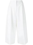 Jil Sander Cropped Trousers, Women's, Size: 38, White, Cotton