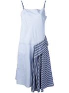 Zucca Striped Dress, Women's, Size: Medium, Blue, Cotton/cupro