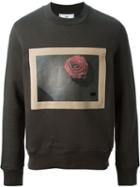 Ami Alexandre Mattiussi Framed Rose Sweatshirt, Men's, Size: Large, Brown, Cotton
