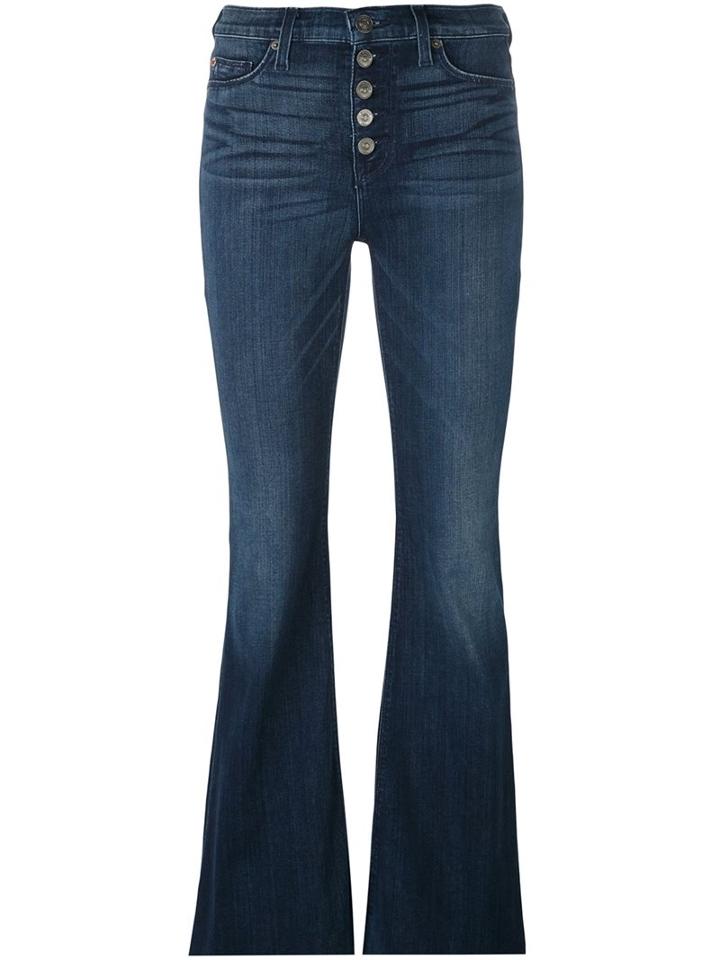 Hudson 'jodi' Flared Jeans, Women's, Size: 26, Blue, Cotton/polyester/spandex/elastane/rayon