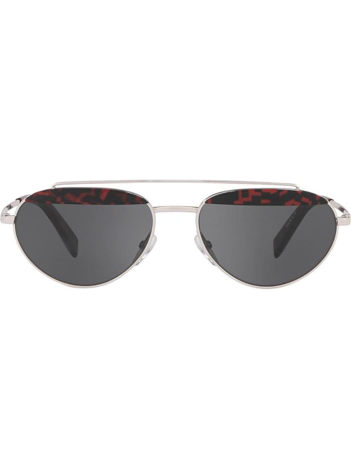 Alain Mikli Round Frame Aviator Sunglasses - Silver