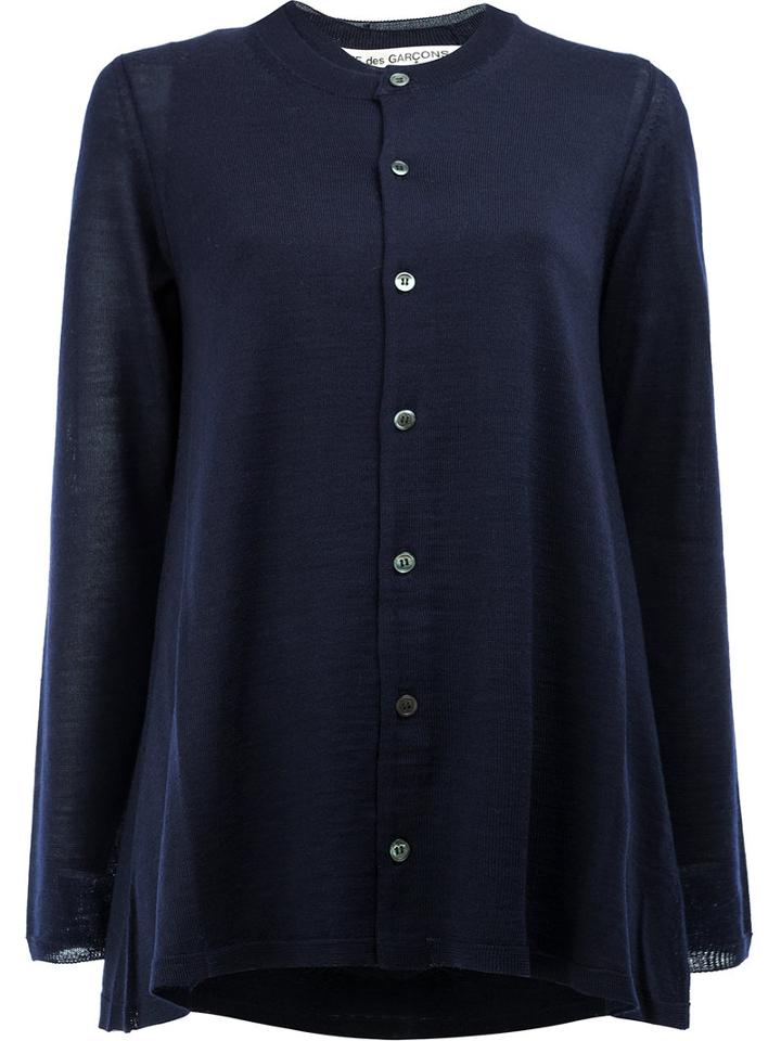 Comme Des Garçons Button Up Cardigan, Women's, Size: Small, Blue, Acrylic/wool