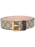 Gucci Gg Supreme Snake Print Belt, Men's, Size: 85, Brown, Leather
