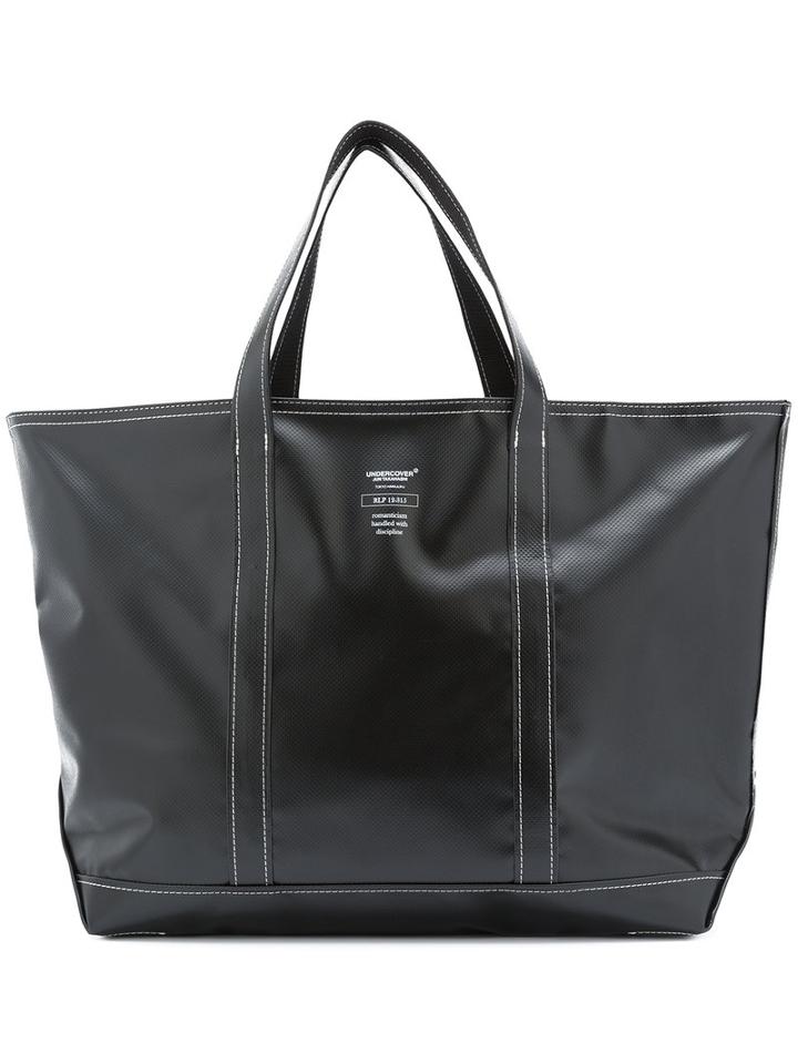 Undercover - Logo Tote - Unisex - Cotton/linen/flax - One Size, Black, Cotton/linen/flax