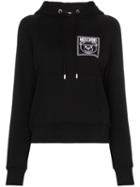 Moschino Teddy Bear Embroidered Hoodie - Black