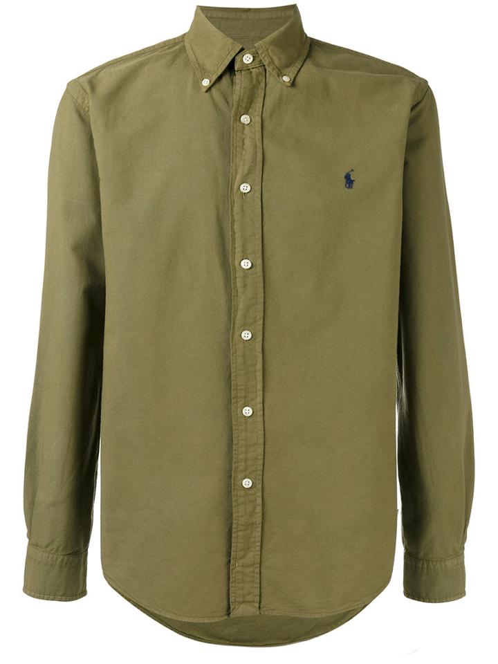 Polo Ralph Lauren Embroidered Logo Button-down Shirt, Men's, Size: Xl, Green, Cotton