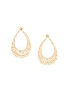 Aurelie Bidermann 18kt Yellow Gold Diamond Vintage Lace Earrings -