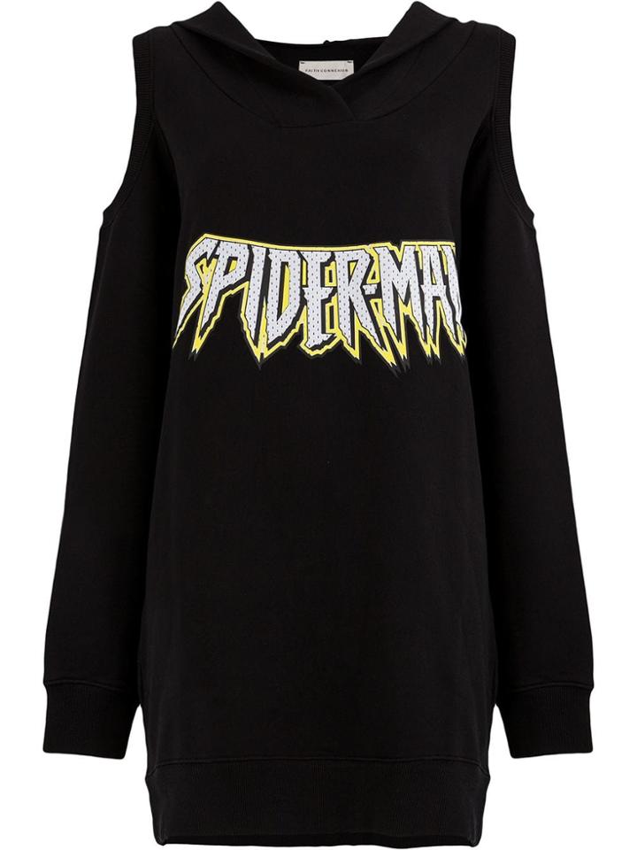 Faith Connexion Spiderman Hoodie Dress - Black