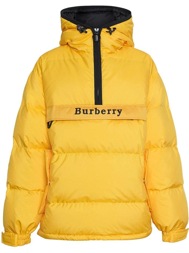 Burberry Down-filled Anorak With Detachable Mittens - Yellow