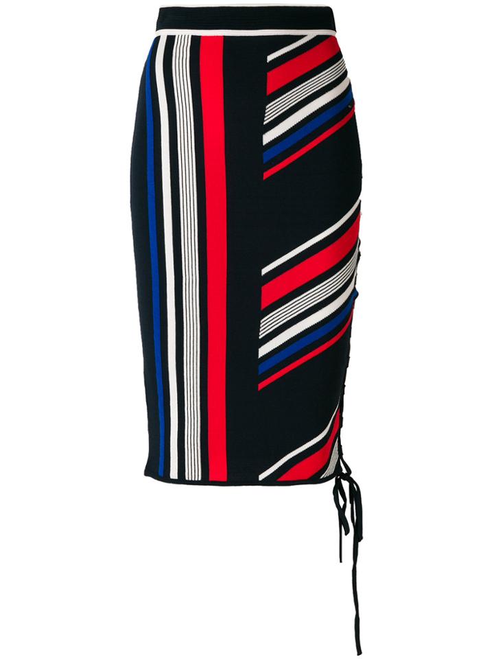 Tommy Hilfiger Lace-up Striped Skirt - Multicolour