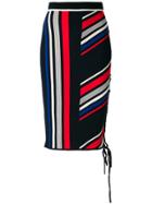 Tommy Hilfiger Lace-up Striped Skirt - Multicolour