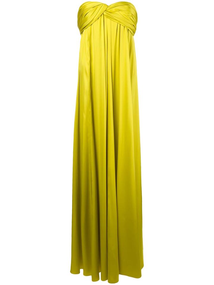 Rochas Draped Empire Line Dress - Green