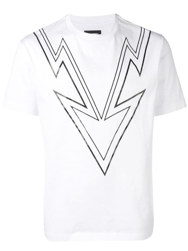 Les Hommes Arrow Print T-shirt - White