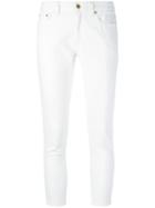 Michael Michael Kors Cropped Jeans, Women's, Size: 2, White, Cotton/spandex/elastane