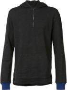 Goodlife Contrast Cuff Zipped Hoodie, Men's, Size: Small, Grey, Cotton/polyester/rayon