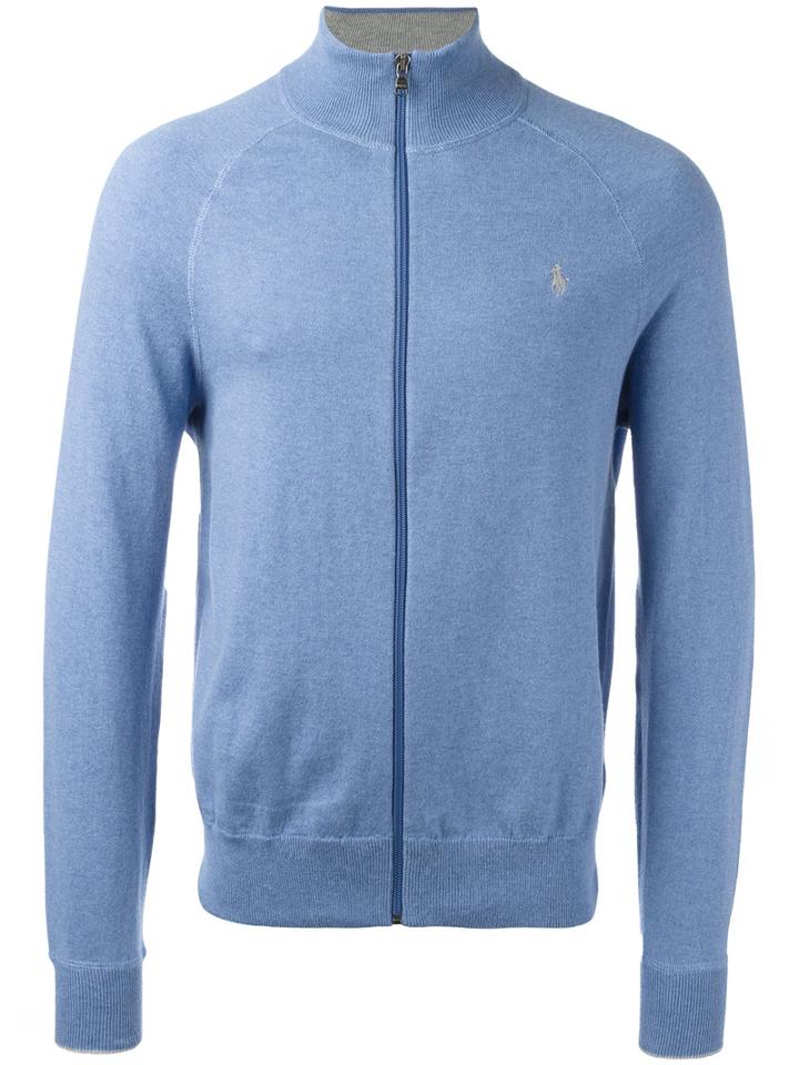 Polo Ralph Lauren Zip Up Cardigan, Men's, Size: Medium, Blue, Cotton
