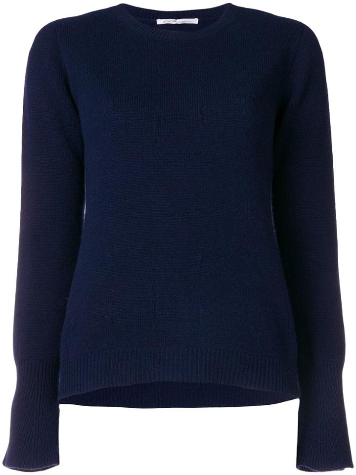 Agnona Round Neck Jumper - Blue