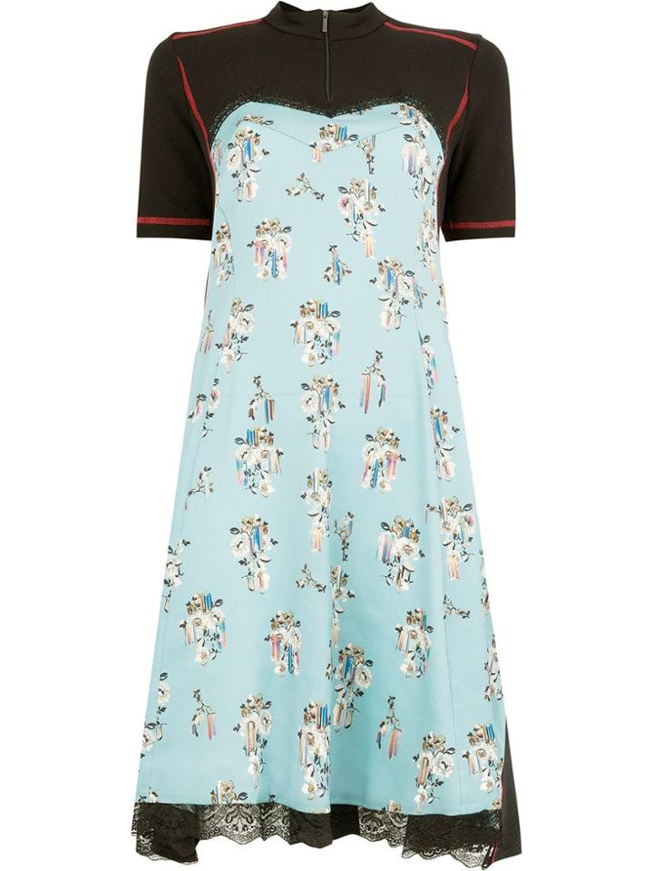 Koché Floral Scuba Dress - Black