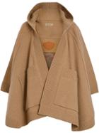 Burberry Crest Jacquard Hooded Cape - Neutrals
