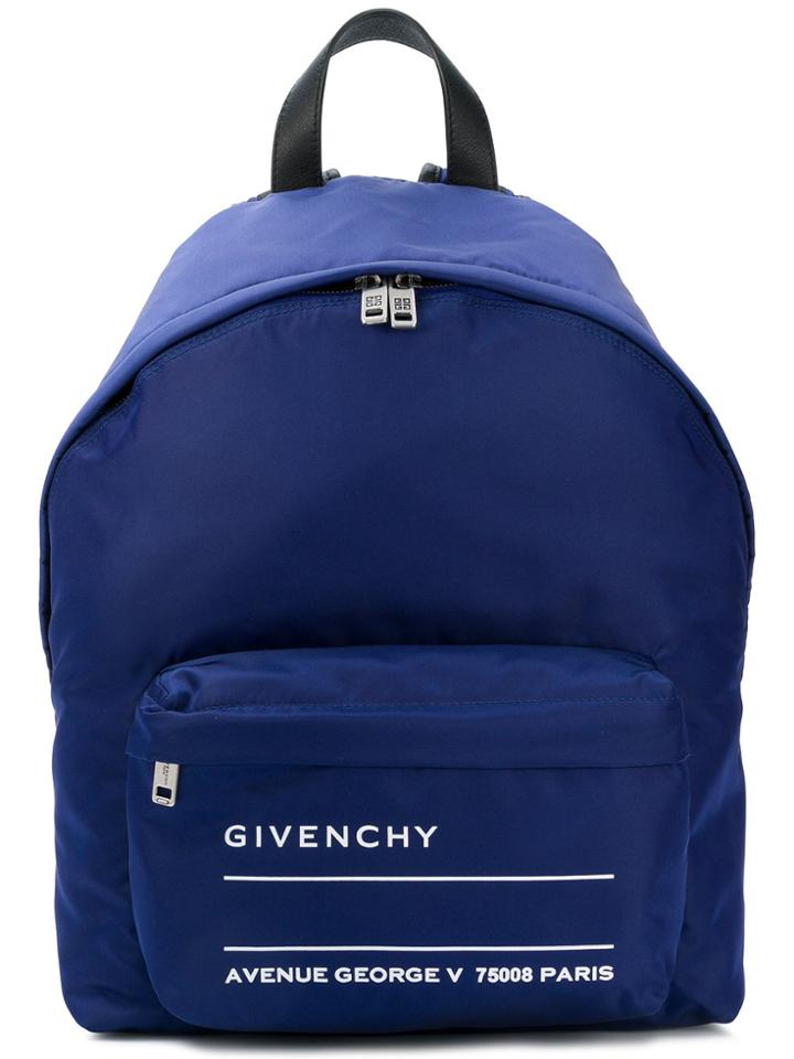 Givenchy Logo Backpack - Blue
