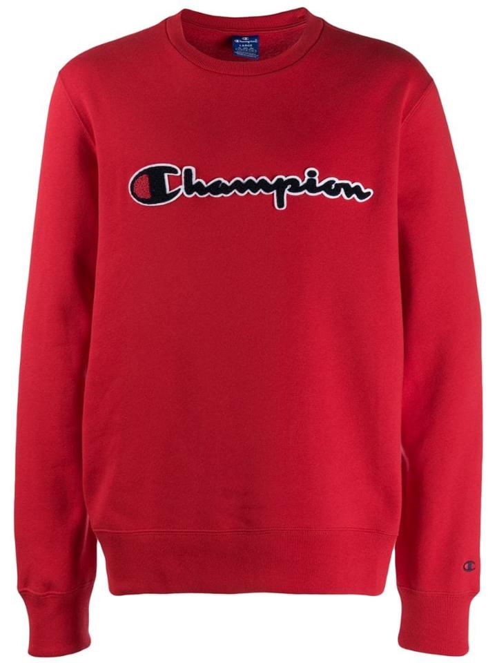 Champion Stitched Logo Sweatshirt - Red