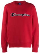 Champion Stitched Logo Sweatshirt - Red