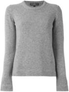 Salvatore Ferragamo Crew Neck Jumper, Women's, Size: Medium, Grey, Cashmere